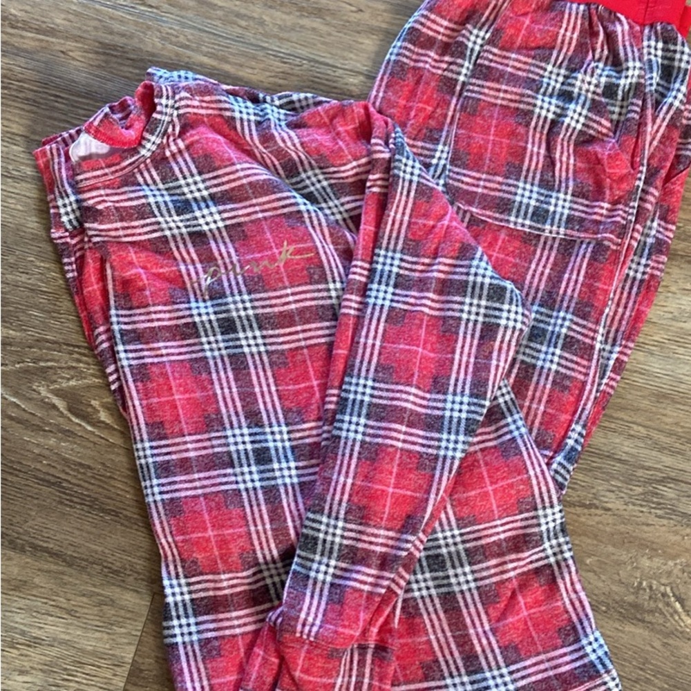 Cozy Red Plaid Ladies Pajamas